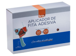 APLICADOR DE FITA ADESIVA MANUAL C/ FREIO - VERMELHO