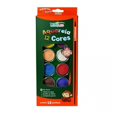 AQUARELA 12 CORES PLUS PASTILHA 28MM