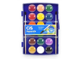 AQUARELA CIS ESTOJO C/18 CORES- MULTICOR