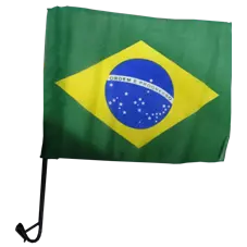 BANDEIRA ALGODAO C/HASTE MEDIA PC/10 30X40