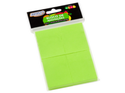 BLOCO DE ANOTACOES 38X51MM VERDE 4UN