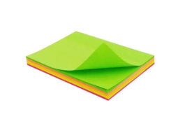 BLOCO DE ANOTACOES COM 5 CORES 7,6X10 C/100FLS