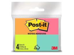 BLOCO POST IT 653 TROPICAL C/4 CORES 50F