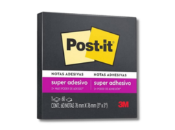 BLOCO POST-IT PRETO 76X76 60F