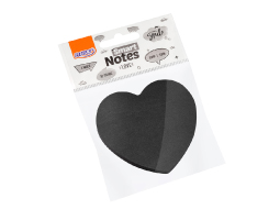 BLOCO SMART NOTES LOVE 70X70MM CORACAO PRETO C/50F