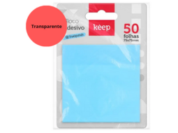 BLOCO TRANSPARENTE AZUL PASTEL 50FLS