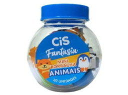 BORRACHA FANTASIA MINI ANIMAIS PT C/20