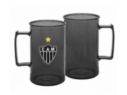 CANECA ACRILICA 400ML - ATLETICO MG PRETA