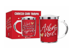 CANECA PLASTICA INOX SW - ADORO VOCE