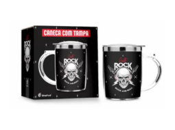 CANECA PLASTICA INOX SW - CAVEIRA LETS ROCK