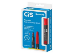 CANETA CIS P/RETRO MARKER VERMELHO CX C/12