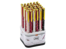 CANETA ESF 0.7MM - UNIC STAMP - DISPLAY GIRATORIO C/30UN