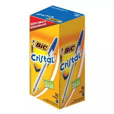 CANETA  ESF BIC CRISTAL AZUL CX/50