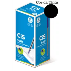 CANETA ESF CIS SCRIT PRETA CX C/50