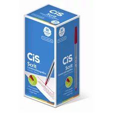 CANETA ESF CIS SCRIT VERMELHA CX C/50