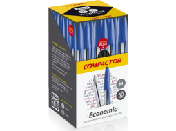 CANETA ESF ECONOMIC CRISTAL PRETA CX/50