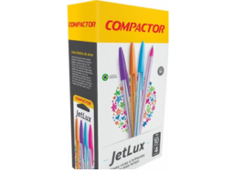 CANETA ESFEROGRAFICA JET LUX C/4 CORES CX/10BLIST