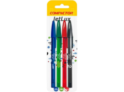 CANETA ESFEROGRAFICA JET LUX II C/4 CORES CX/10BLIST