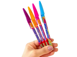 CANETA ESFEROGRAFICA JET LUX MENTOS BL/4 CORES CX/10BL