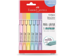 CANETA MARCA TEXTO TONS PASTEL MIX C/12