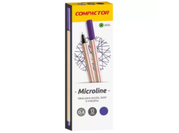 CANETA MICROLINE LILAS 0,4MM C/12