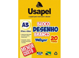 CD DESENHO BCO USAPEL 140G/M2 297X420MM(A3) 20FLS