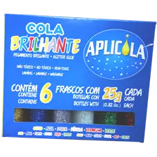 COLA BRILHANTE APLICOLA 25G C/6CORES