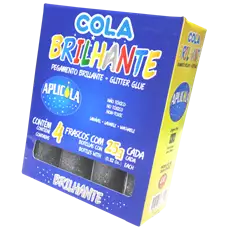 COLA BRILHANTE APLICOLA PRATA 25G C/4