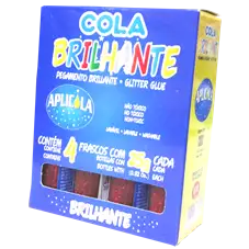 COLA BRILHANTE APLICOLA VERMELHA 25G C/4