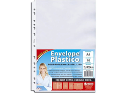 ENVELOPE SACO PLASTICO MULTI USO A4 13 FUROS PC/10