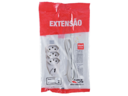 EXTENSAO 3 TOMADAS SLIM TRIPOLAR 3M BRANCO