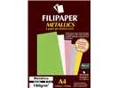 FILIPAPER METALICO VERDE 180G/M2 A4 C/15FLS