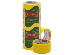 FITA AUTO ADES P/ EMBALAGEM 48MMX40M AMARELO C/5