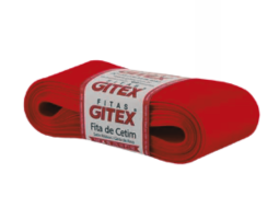 FITA CETIM N 3 10M LARG.15MM POLYESTER TOMATE CEREJA C/4