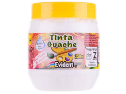 GUACHE EVIDENT BRANCO 250ML PC/3