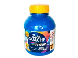 GUACHE EVIDENT C/PINCEL 250ML PC/3 AZUL CELESTE