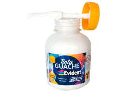 GUACHE EVIDENT C/ PINCEL 250ML PC/3 BRANCO