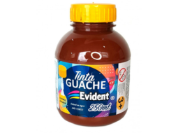 GUACHE EVIDENT C/ PINCEL 250ML PC/3 MARROM