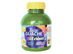 GUACHE EVIDENT C/PINCEL 250ML PC/3 VD FOLHA