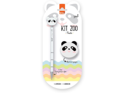 KIT LAPISEIRA PLASTICA PANDA 0.7MM C/ 1 BORRACHA - BLISTER