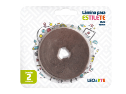 LAMINA ESTILETE ROTATIVO 45MM BLISTER/2 UND LEOART