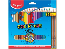 LAPIS COR COLOR PEPS 24CORES C/3 LAPIS GRAF PC/6CX