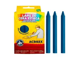 LAPIS DE CERA ESTACA 501 CX/12 PC/6CX AZ TURQUES