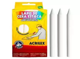 LAPIS DE CERA ESTACA 519 CX/12 PC/6CX BRANCO