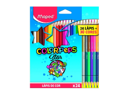 LAPIS DE COR COLOR PEPS 24 LAPIS 30 CORES PC/6CX