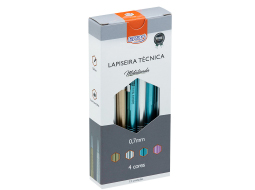 LAPISEIRA TECNICA 0.7MM C/12UN CORES METALICAS