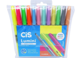 MARCA TEXTO CIS LUMINI NEON/PASTEL C/12