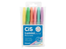 MARCA TEXTO CIS LUMINI PASTEL EST C/6 UN