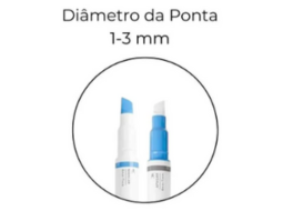 MARCA TEXTO LUMINI EX SLIM AZUL C/6