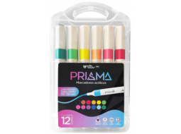 MARCADOR ACRILICO PRISMA C/12 CORES